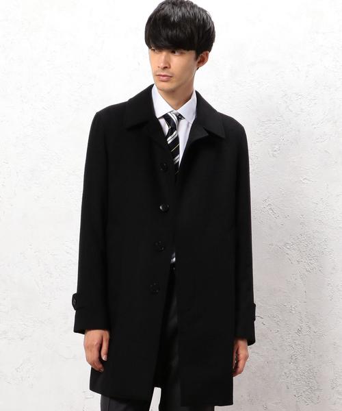 green label relaxing（グリーンレーベルリラクシング）の「Ｗ/CA ステンカラーコート  glri（ステンカラーコート・メンズ・ブラック/グレー/ネイビー・SMALL/MEDIUM/LARGE/X-LARGE）」の17枚目の写真