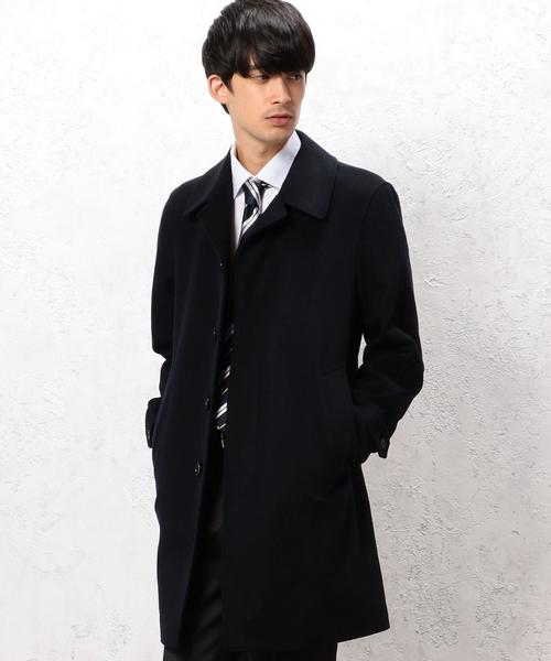 green label relaxing（グリーンレーベルリラクシング）の「Ｗ/CA ステンカラーコート  glri（ステンカラーコート・メンズ・ブラック/グレー/ネイビー・SMALL/MEDIUM/LARGE/X-LARGE）」の9枚目の写真