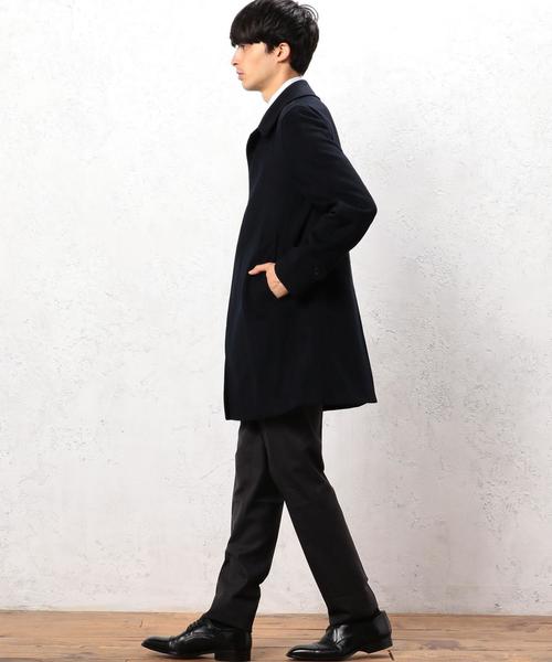 green label relaxing（グリーンレーベルリラクシング）の「Ｗ/CA ステンカラーコート  glri（ステンカラーコート・メンズ・ブラック/グレー/ネイビー・X-LARGE/LARGE/MEDIUM/SMALL）」の4枚目の写真