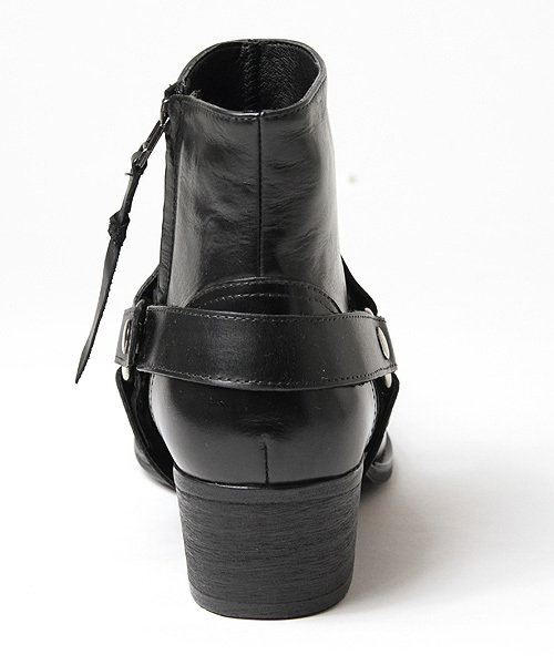 JACKROSE（ジャックローズ）の「レザーサイドジップリングブーツ（ブーツ・メンズ・ブラック・L/M）」の3枚目の写真