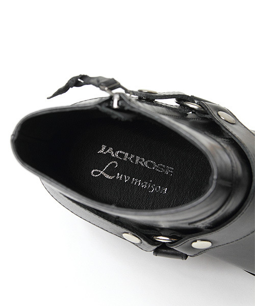 JACKROSE（ジャックローズ）の「レザーサイドジップリングブーツ（ブーツ・メンズ・ブラック・L/M）」の5枚目の写真