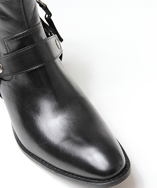 JACKROSE（ジャックローズ）の「レザーサイドジップリングブーツ（ブーツ・メンズ・ブラック・L/M）」の8枚目の写真