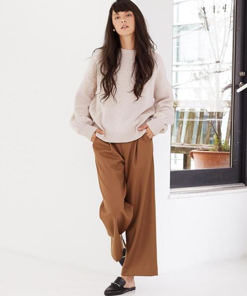 green label relaxing(グリーンレーベルリラクシング)の「KC W ソデ ボリューム POニット◆(ニット/セーター・レディース・グレー/ダークブラウン/ベージュ・FREE)」の4枚目の写真