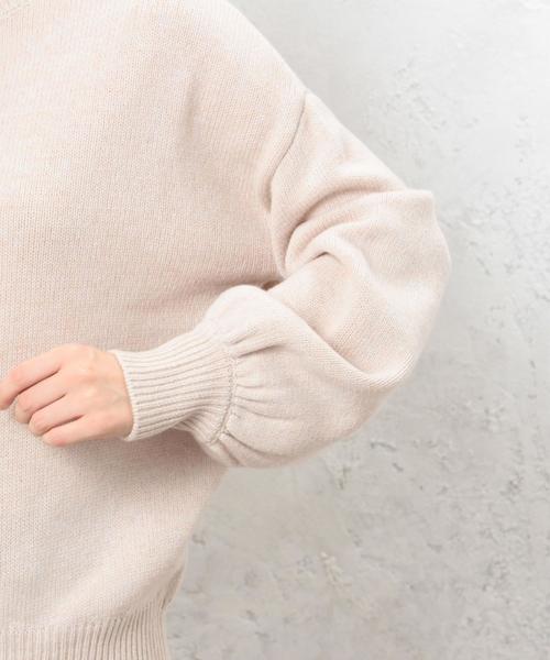 green label relaxing(グリーンレーベルリラクシング)の「KC W ソデ ボリューム POニット◆(ニット/セーター・レディース・グレー/ダークブラウン/ベージュ・FREE)」の9枚目の写真