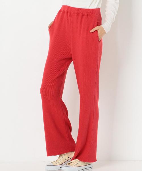 Another Edition（アナザーエディション）の「コットンリブパンツ/AEBC C RIB PT（その他パンツ・レディース・ライトグレー/ベージュ/レッド・FREE）」の3枚目の写真