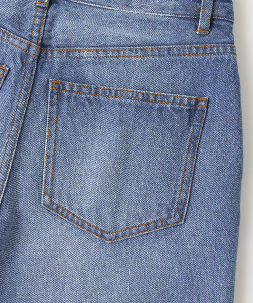 KBF+（ケービーエフプラス）の「KBF+ フレアワイドデニムパンツ（その他パンツ・レディース・ライトインディゴブルー/インディゴブルー・36/40/38）」の10枚目の写真