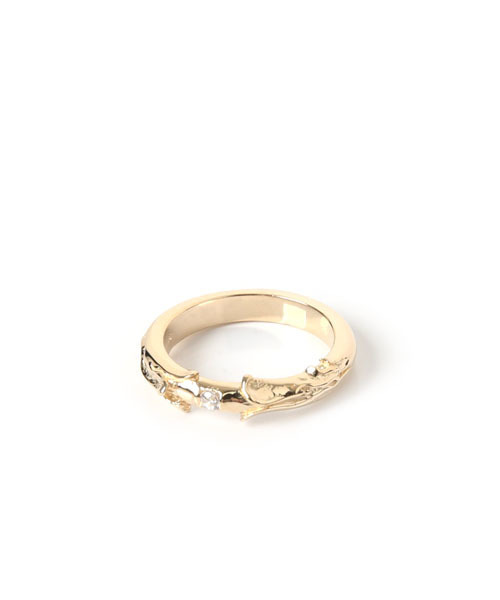 ROYAL ORDER(ロイヤルオーダー)の「TINY BUDS RING w/ CZ(リング・メンズ・ゴールド・10号 US-5/13号 US-6h/12号 US-6)」の4枚目の写真