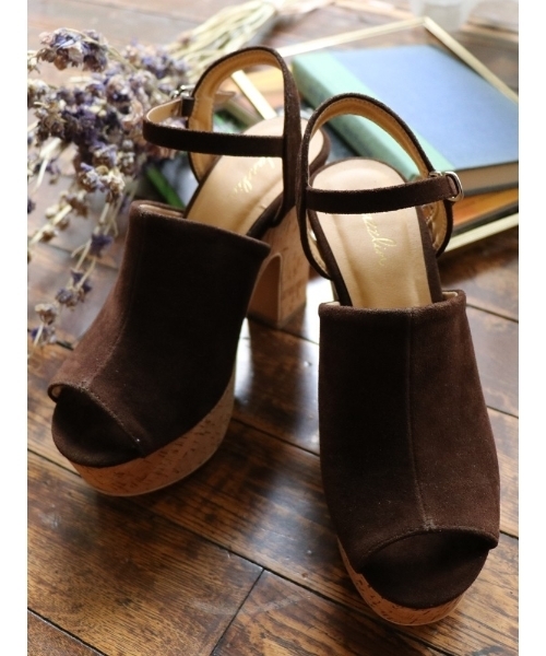 dazzlin(ダズリン)の「コルクヒールサンダル(サンダル・レディース・ブラック/ベージュ/インディゴブルー/ピンク/レッド/ブラウン/イエロー・MEDIUM/SMALL/LARGE)」の3枚目の写真