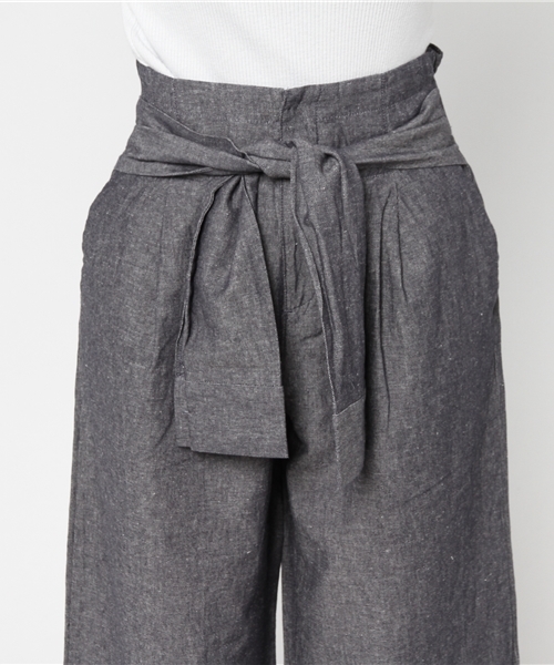 LBC(エルビーシー)の「リネンコットンウエストマークパンツ (その他パンツ・レディース・ダークネイビー/ブラック・LARGE/MEDIUM)」の11枚目の写真