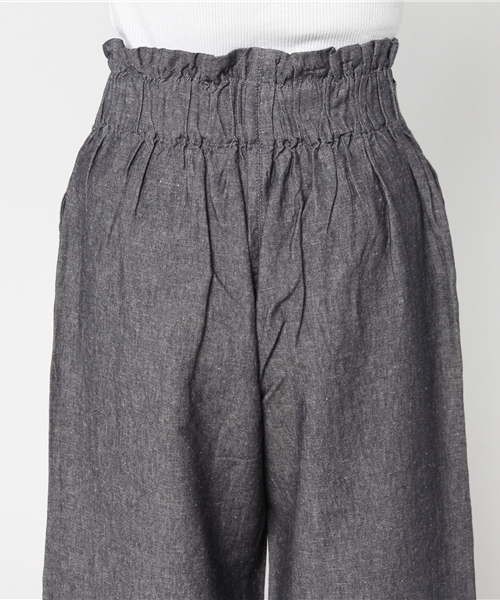 LBC(エルビーシー)の「リネンコットンウエストマークパンツ (その他パンツ・レディース・ダークネイビー/ブラック・LARGE/MEDIUM)」の3枚目の写真