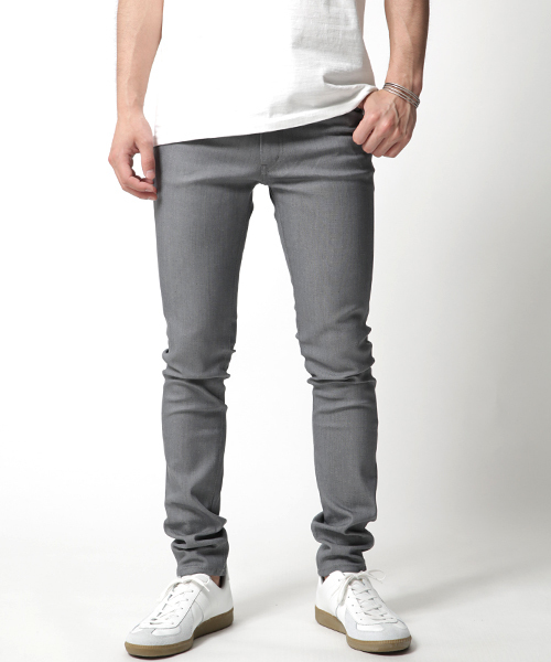 Rocky Monroe（ロッキーモンロー）の「日本製 テーパード スキニーデニムパンツ ホワイトパンツ リジット（デニムパンツ・メンズ・ホワイト/インディゴブルー/グレー/ブラック・L/S/M）」の4枚目の写真