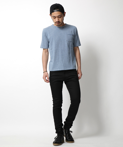 Rocky Monroe（ロッキーモンロー）の「日本製 テーパード スキニーデニムパンツ ホワイトパンツ リジット（デニムパンツ・メンズ・ホワイト/インディゴブルー/グレー/ブラック・L/S/M）」の10枚目の写真