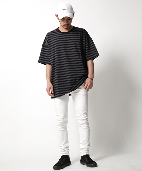 Rocky Monroe（ロッキーモンロー）の「日本製 テーパード スキニーデニムパンツ ホワイトパンツ リジット（デニムパンツ・メンズ・ホワイト/インディゴブルー/グレー/ブラック・L/S/M）」の18枚目の写真