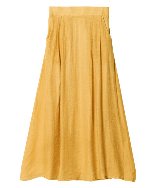 Pierrot（ピエロ）の「楊柳ロングスカート（スカート・レディース・ライトグレー/ネイビー/イエロー/ブルー・M/L）」の4枚目の写真