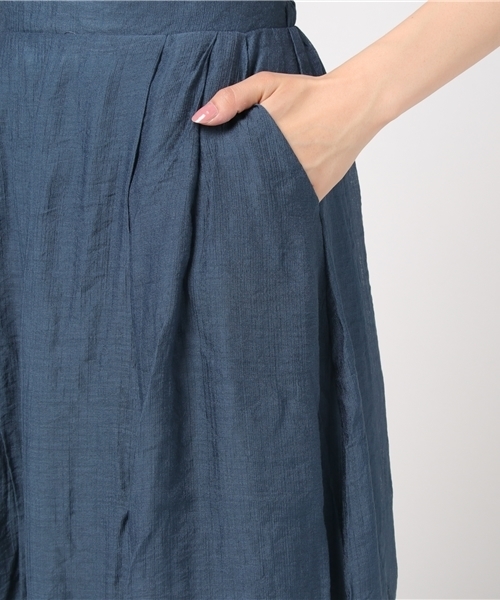 Pierrot（ピエロ）の「楊柳ロングスカート（スカート・レディース・ライトグレー/ネイビー/イエロー/ブルー・M/L）」の13枚目の写真