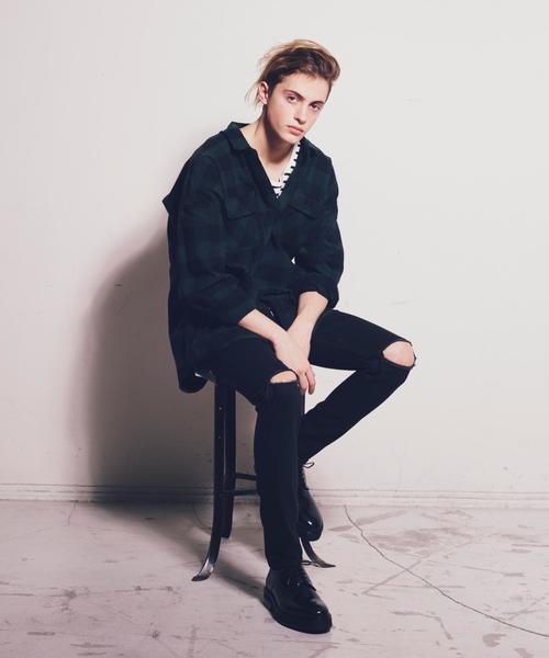 MONKEY TIME（モンキータイム）の「＜monkey time＞ DISTRESSED ST KATURAGI SKINNY/パンツ（デニムパンツ・メンズ・ブラック・SMALL/X-LARGE/LARGE/MEDIUM）」の6枚目の写真