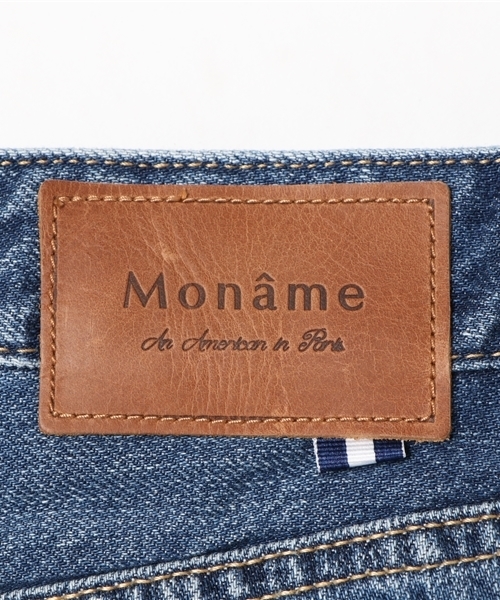 Moname（モナーム）の「■Moname   ワイド テーパード デニムパンツ   WIDE PANTS(ワイドパンツ)/41173002（デニムパンツ・レディース・ネイビー・23inch/24inch/25inch/26inch）」の6枚目の写真