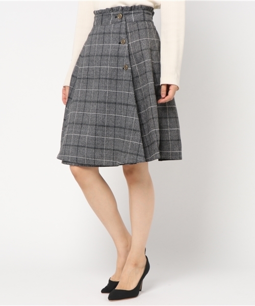 OLIVE des OLIVE（オリーブデオリーブ）の「リバーシブルラップフレアスカート◆（スカート・レディース・チャコールグレー/ブラック/ブラウン・FREE）」の11枚目の写真