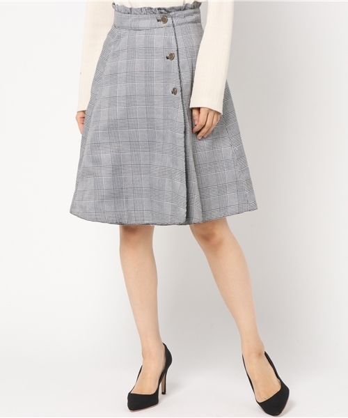 OLIVE des OLIVE（オリーブデオリーブ）の「リバーシブルラップフレアスカート◆（スカート・レディース・チャコールグレー/ブラック/ブラウン・FREE）」の15枚目の写真