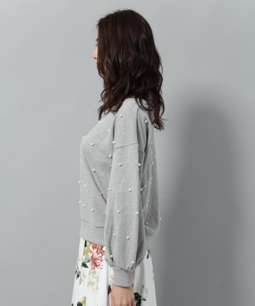 Andemiu（アンデミュウ）の「パールツキウラケプルオーバー777000（スウェット・レディース・ライトグレー/ブラック・FREE）」の7枚目の写真