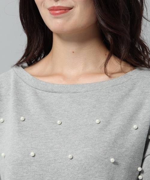 Andemiu（アンデミュウ）の「パールツキウラケプルオーバー777000（スウェット・レディース・ライトグレー/ブラック・FREE）」の9枚目の写真
