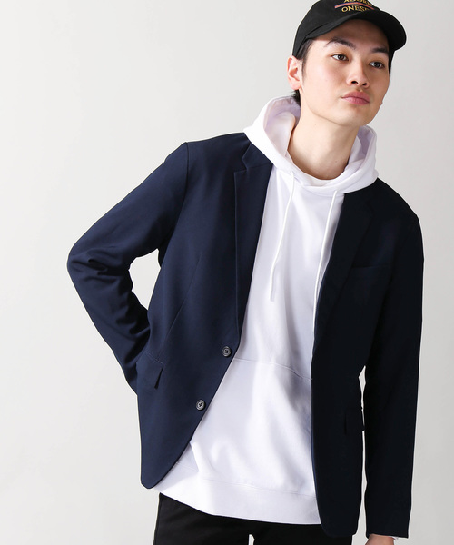 WEGO(ウィゴー)の「WEGO/ストレッチテーラードジャケット(テーラードジャケット・メンズ・ライトグレー/ブラック/ネイビー・LARGE/MEDIUM)」の3枚目の写真