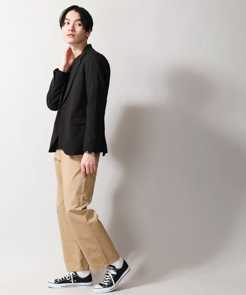 WEGO(ウィゴー)の「WEGO/ストレッチテーラードジャケット(テーラードジャケット・メンズ・ライトグレー/ブラック/ネイビー・LARGE/MEDIUM)」の7枚目の写真
