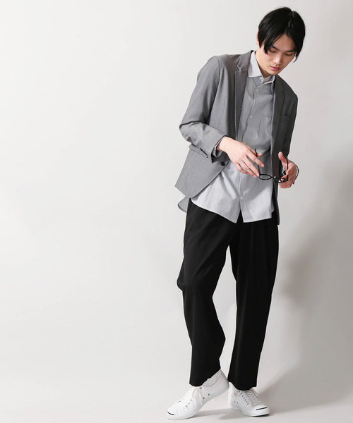 WEGO(ウィゴー)の「WEGO/ストレッチテーラードジャケット(テーラードジャケット・メンズ・ライトグレー/ブラック/ネイビー・LARGE/MEDIUM)」の10枚目の写真