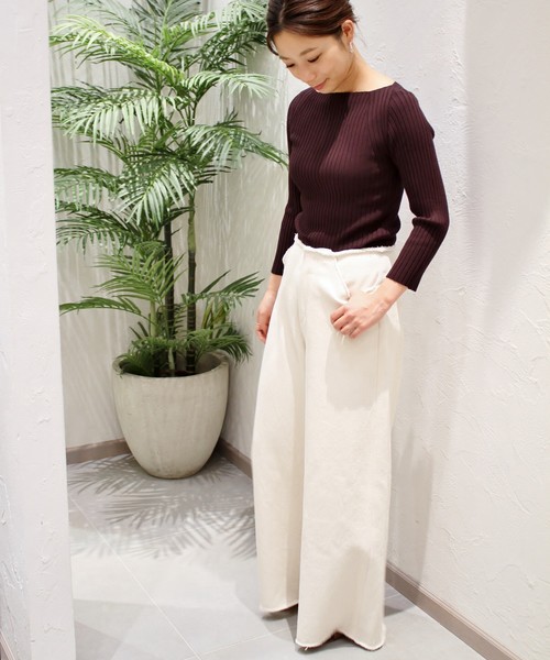 plage（プラージュ）の「ワイドデニムパンツ◆（デニムパンツ・レディース・ナチュラル・34/36/38）」の9枚目の写真