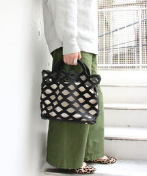 ottilie | 2WAYフェイクスウェードメッシュトートBAG(ハンドバッグ)