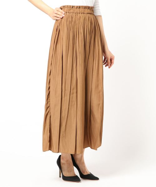 archives(アルシーヴ)の「消しプリーツスカート(スカート・レディース・ブラック/グリーン/キャメル/ワイン・MEDIUM)」の1枚目の写真