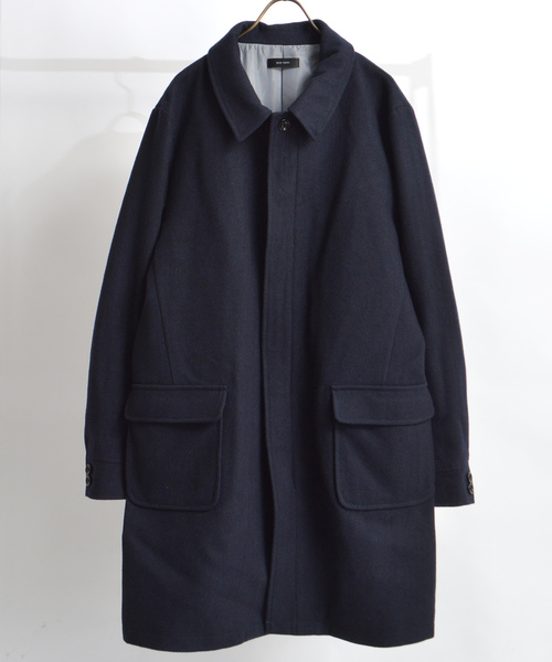 ROOPTOKYO（ループトウキョウ）の「ウールメルトン ステンカラーコート（ステンカラーコート・メンズ・ブラック/ベージュ/ネイビー・M/L）」の5枚目の写真