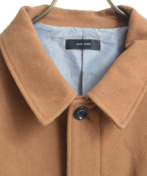 ROOPTOKYO（ループトウキョウ）の「ウールメルトン ステンカラーコート（ステンカラーコート・メンズ・ブラック/ベージュ/ネイビー・M/L）」の6枚目の写真