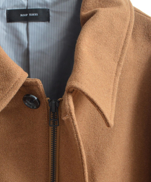 ROOPTOKYO（ループトウキョウ）の「ウールメルトン ステンカラーコート（ステンカラーコート・メンズ・ブラック/ベージュ/ネイビー・M/L）」の7枚目の写真