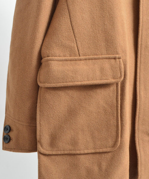 ROOPTOKYO（ループトウキョウ）の「ウールメルトン ステンカラーコート（ステンカラーコート・メンズ・ブラック/ベージュ/ネイビー・M/L）」の8枚目の写真