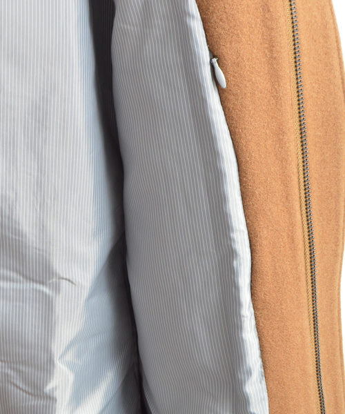 ROOPTOKYO（ループトウキョウ）の「ウールメルトン ステンカラーコート（ステンカラーコート・メンズ・ブラック/ベージュ/ネイビー・M/L）」の10枚目の写真