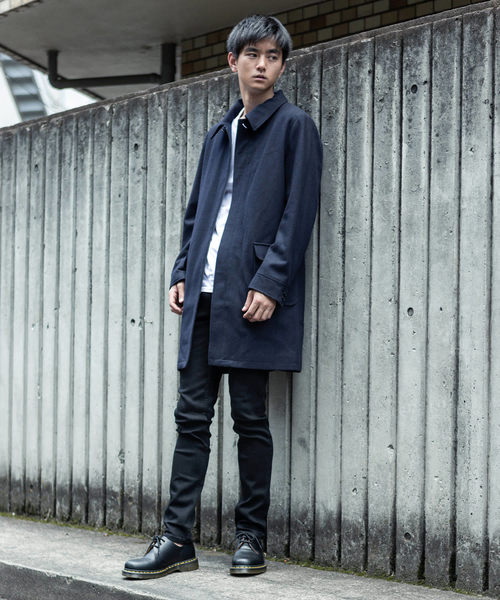 ROOPTOKYO（ループトウキョウ）の「ウールメルトン ステンカラーコート（ステンカラーコート・メンズ・ブラック/ベージュ/ネイビー・M/L）」の12枚目の写真
