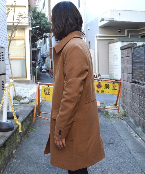 ROOPTOKYO（ループトウキョウ）の「ウールメルトン ステンカラーコート（ステンカラーコート・メンズ・ブラック/ベージュ/ネイビー・M/L）」の19枚目の写真