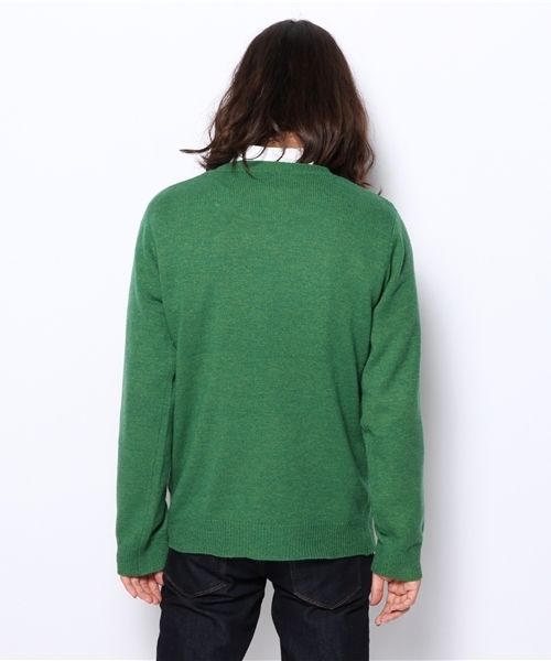 WEGO（ウィゴー）の「WEGO/ロゴ刺繍ニット（ニット/セーター・メンズ・グリーン/オレンジ/その他1・MEDIUM/LARGE）」の6枚目の写真