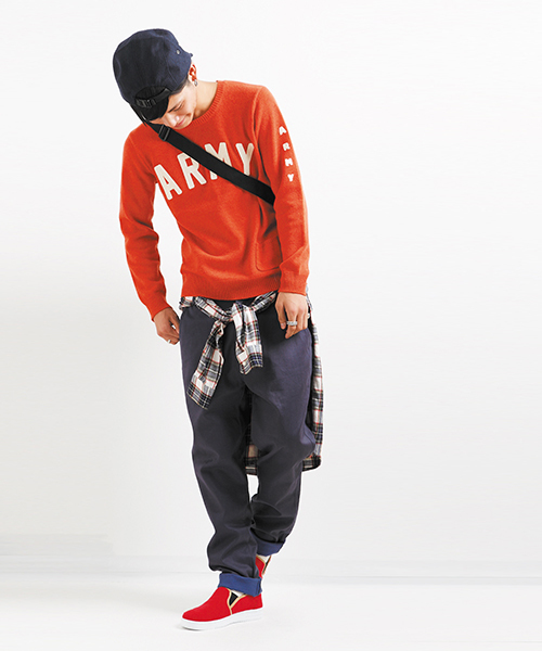 WEGO（ウィゴー）の「WEGO/ロゴ刺繍ニット（ニット/セーター・メンズ・グリーン/オレンジ/その他1・MEDIUM/LARGE）」の18枚目の写真