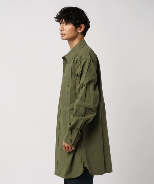 HOUSTON(ヒューストン)の「【HOUSTON】USN HEAVY POPLIN SHIRT(シャツ/ブラウス・メンズ・ホワイト/ネイビー/カーキ/オリーブドラブ・14.5/15.5/16.5/17.5)」の5枚目の写真