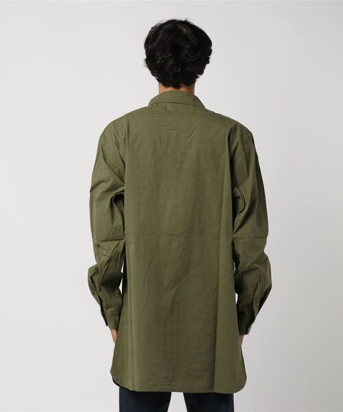HOUSTON(ヒューストン)の「【HOUSTON】USN HEAVY POPLIN SHIRT(シャツ/ブラウス・メンズ・ホワイト/ネイビー/カーキ/オリーブドラブ・14.5/15.5/16.5/17.5)」の6枚目の写真