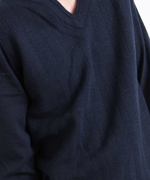 MICHEL KLEIN HOMME (ミッシェルクランオム)の「Vネックニット(Garden)(ニット/セーター・メンズ・グリーン/モカ/ネイビー/レッド・46/48/51)」の19枚目の写真