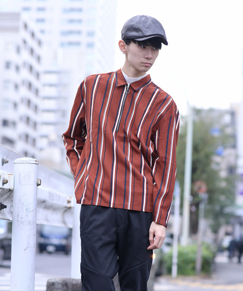 Burner（バーナー）の「【02 BURNER SELECT】ハーフジップシャツ（シャツ/ブラウス・メンズ・ブラック/ブラウン/グリーン・M/L）」の3枚目の写真
