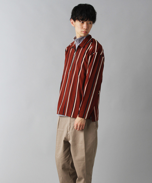 Burner（バーナー）の「【02 BURNER SELECT】ハーフジップシャツ（シャツ/ブラウス・メンズ・ブラック/ブラウン/グリーン・M/L）」の6枚目の写真