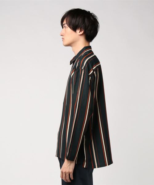 Burner（バーナー）の「【02 BURNER SELECT】ハーフジップシャツ（シャツ/ブラウス・メンズ・ブラック/ブラウン/グリーン・M/L）」の4枚目の写真