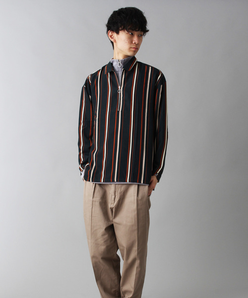Burner（バーナー）の「【02 BURNER SELECT】ハーフジップシャツ（シャツ/ブラウス・メンズ・ブラック/ブラウン/グリーン・M/L）」の7枚目の写真