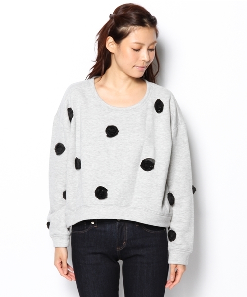 KIKKA THE DIARY OF（キッカ　ザ　ダイアリー　オブ）の「フラワースウェット（スウェット・レディース・ブラック/グレー・38）」の5枚目の写真