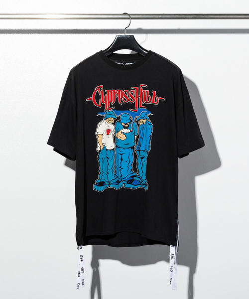 163(イチロクサン)の「直営店・WEB限定 163(イチロクサン) Cypress Hill 裾テープ付ビッグシルエット 半袖Tシャツ(Tシャツ/カットソー・メンズ・ブラック系その他/ブラック系その他2/ブラック系その他3・SMALL/MEDIUM/LARGE/X-LARGE)」の7枚目の写真