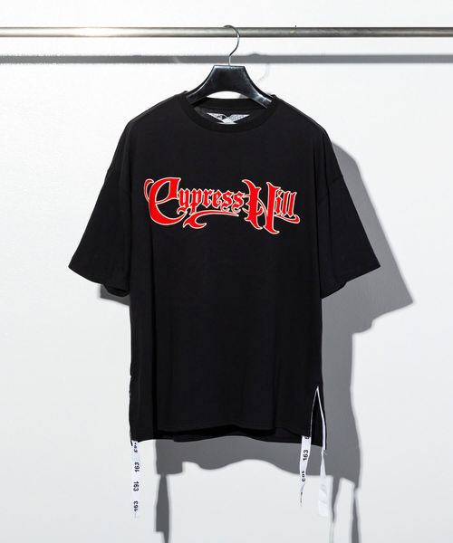 163(イチロクサン)の「直営店・WEB限定 163(イチロクサン) Cypress Hill 裾テープ付ビッグシルエット 半袖Tシャツ(Tシャツ/カットソー・メンズ・ブラック系その他/ブラック系その他2/ブラック系その他3・SMALL/MEDIUM/LARGE/X-LARGE)」の4枚目の写真